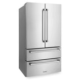 ZLINE Kitchen Package with Refrigeration, 30 in. Stainless Steel Gas Range, 30 in. Traditional Over The Range Microwave and 24 in. Tall Tub Dishwasher (4KPR-SGROTRH30-DWV)