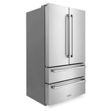 ZLINE Kitchen Package with Refrigeration, 30 in. Stainless Steel Gas Range, 30 in. Traditional Over The Range Microwave and 24 in. Tall Tub Dishwasher (4KPR-SGROTRH30-DWV)