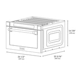 ZLINE 24 in. 1.2 cu. ft. Built-in Microwave Drawer in Stainless Steel with a Traditional Handle (MWD-1-H)