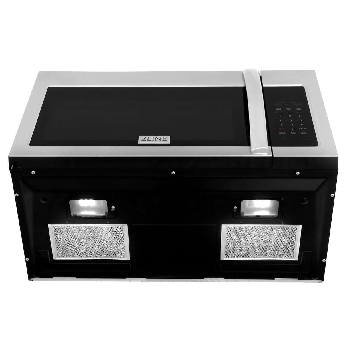 ZLINE 30 in. Kitchen Package Stainless Steel Gas Range and Over the Range Microwave with Modern Handle (2KP-SGROTR30)