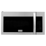 ZLINE 30 in. Kitchen Package Stainless Steel Gas Range and Over the Range Microwave with Modern Handle (2KP-SGROTR30)