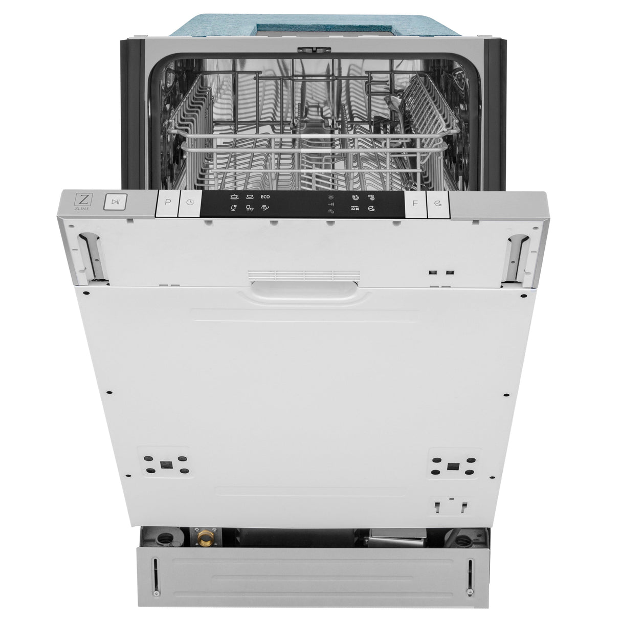 ZLINE 18 in. Compact Panel Ready Top Control Dishwasher with Stainless Steel Tub, 54dBa (DW7714-18)