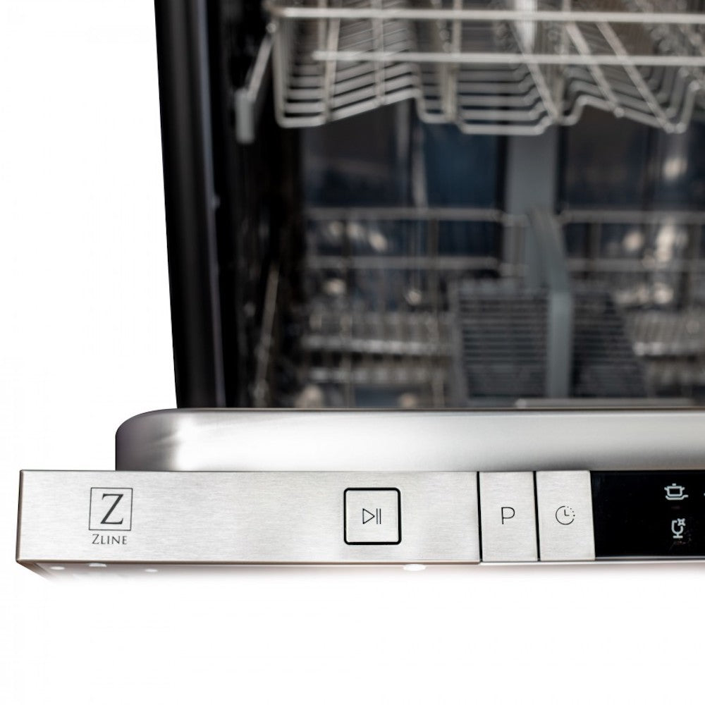 ZLINE 24 in. Top Control Dishwasher with Stainless Steel Panel and Modern Style Handle, 52dBa (DW-304-24)