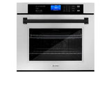 ZLINE 30 in. Autograph Edition Electric Single Wall Oven with Self Clean and True Convection in Stainless Steel and Matte Black Accents (AWSZ-30-MB)