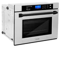 ZLINE 30 in. Autograph Edition Electric Single Wall Oven with Self Clean and True Convection in Stainless Steel and Matte Black Accents (AWSZ-30-MB)