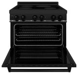 ZLINE 36 in. 4.6 cu. ft. Induction Range with a 4 Element Stove and Electric Oven in Black Stainless Steel (RAIND-BS-36)