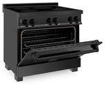 ZLINE 36 in. 4.6 cu. ft. Induction Range with a 4 Element Stove and Electric Oven in Black Stainless Steel (RAIND-BS-36)