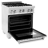 ZLINE 30 in. 4.0 cu. ft. Dual Fuel Range with Gas Stove and Electric Oven in Fingerprint Resistant Stainless Steel (RAS-SN-30)