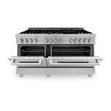 ZLINE 60 in. 7.4 cu. ft. Dual Fuel Range with Gas Stove and Electric Oven in Fingerprint Resistant Stainless Steel (RAS-SN-60)