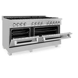 ZLINE 60 in. 7.4 cu. ft. Dual Fuel Range with Gas Stove and Electric Oven in Fingerprint Resistant Stainless Steel (RAS-SN-60)