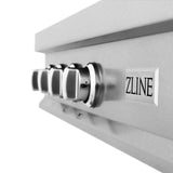 ZLINE 48 in. Porcelain Gas Stovetop in DuraSnow® Stainless Steel with 7 Gas Burners and Griddle (RTS-48)