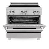 ZLINE 36 in. 4.6 cu. ft. Induction Range with a 4 Element Stove and Electric Oven in Fingerprint Resistant Stainless Steel (RAINDS-SN-36)