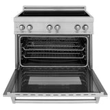 ZLINE 36 in. 4.6 cu. ft. Induction Range with a 4 Element Stove and Electric Oven in Fingerprint Resistant Stainless Steel (RAINDS-SN-36)