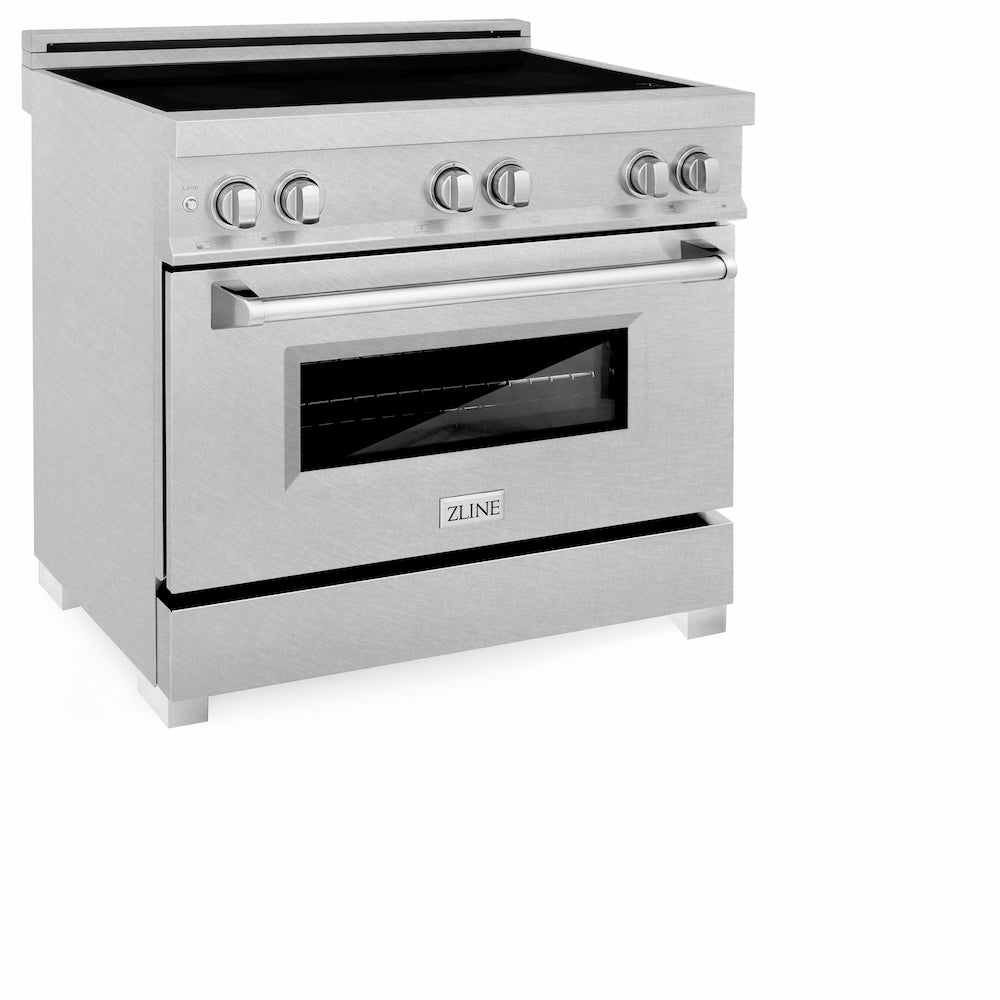 ZLINE 36 in. 4.6 cu. ft. Induction Range with a 4 Element Stove and Electric Oven in Fingerprint Resistant Stainless Steel (RAINDS-SN-36)