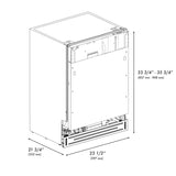 ZLINE 24 in. Tallac Series 3rd Rack Dishwasher in Custom Panel Ready with Stainless Steel Tub, 51dBa (DWV-24)