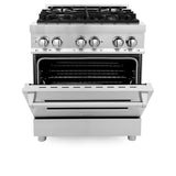 ZLINE 30 in. 4.0 cu. ft. Dual Fuel Range with Gas Stove and Electric Oven in Stainless Steel (RA30)