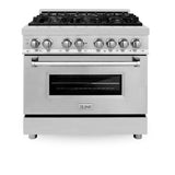 ZLINE 36 in. Dual Fuel Range with Gas Stove and Electric Oven in Stainless Steel (RA36)