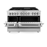 ZLINE 48 in. Kitchen Package with Stainless Steel Dual Fuel Range, Convertible Vent Range Hood and Tall Tub Dishwasher (3KP-RARH48-DWV)