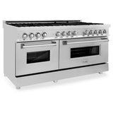 ZLINE 60 in. 7.4 cu. ft. Dual Fuel Range with Gas Stove and Electric Oven in Stainless Steel (RA60)