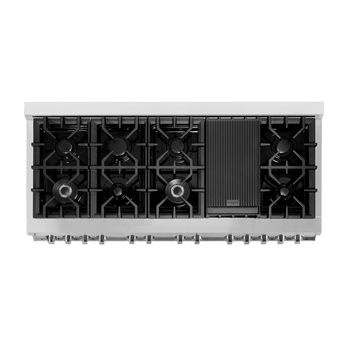 ZLINE 60 In. Professional Dual Fuel Range in DuraSnow® Stainless Steel with Black Matte Doors (RAS-BLM-60)