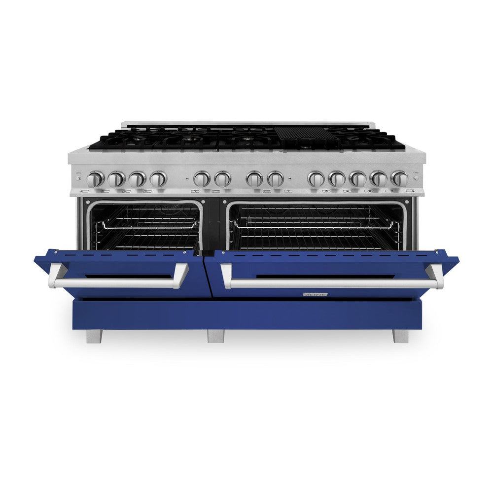 ZLINE 60 in. 7.4 cu. ft. Dual Fuel Range with Gas Stove and Electric Oven in Fingerprint Resistant Stainless Steel (RAS-SN-60)