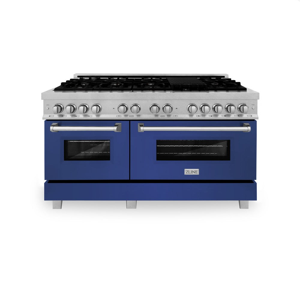 ZLINE 60 in. 7.4 cu. ft. Dual Fuel Range with Gas Stove and Electric Oven in Fingerprint Resistant Stainless Steel (RAS-SN-60)