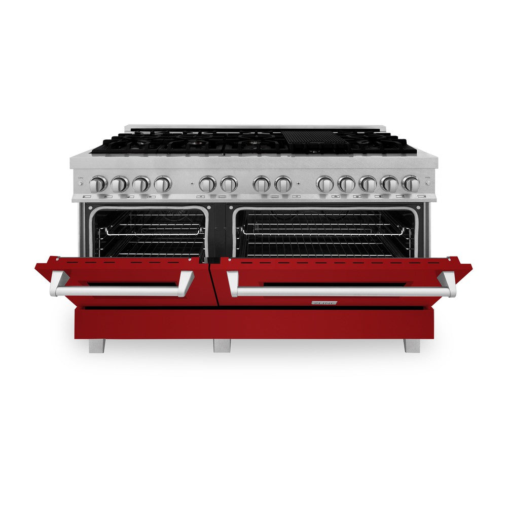 ZLINE 60 in. 7.4 cu. ft. Dual Fuel Range with Gas Stove and Electric Oven in Fingerprint Resistant Stainless Steel (RAS-SN-60)