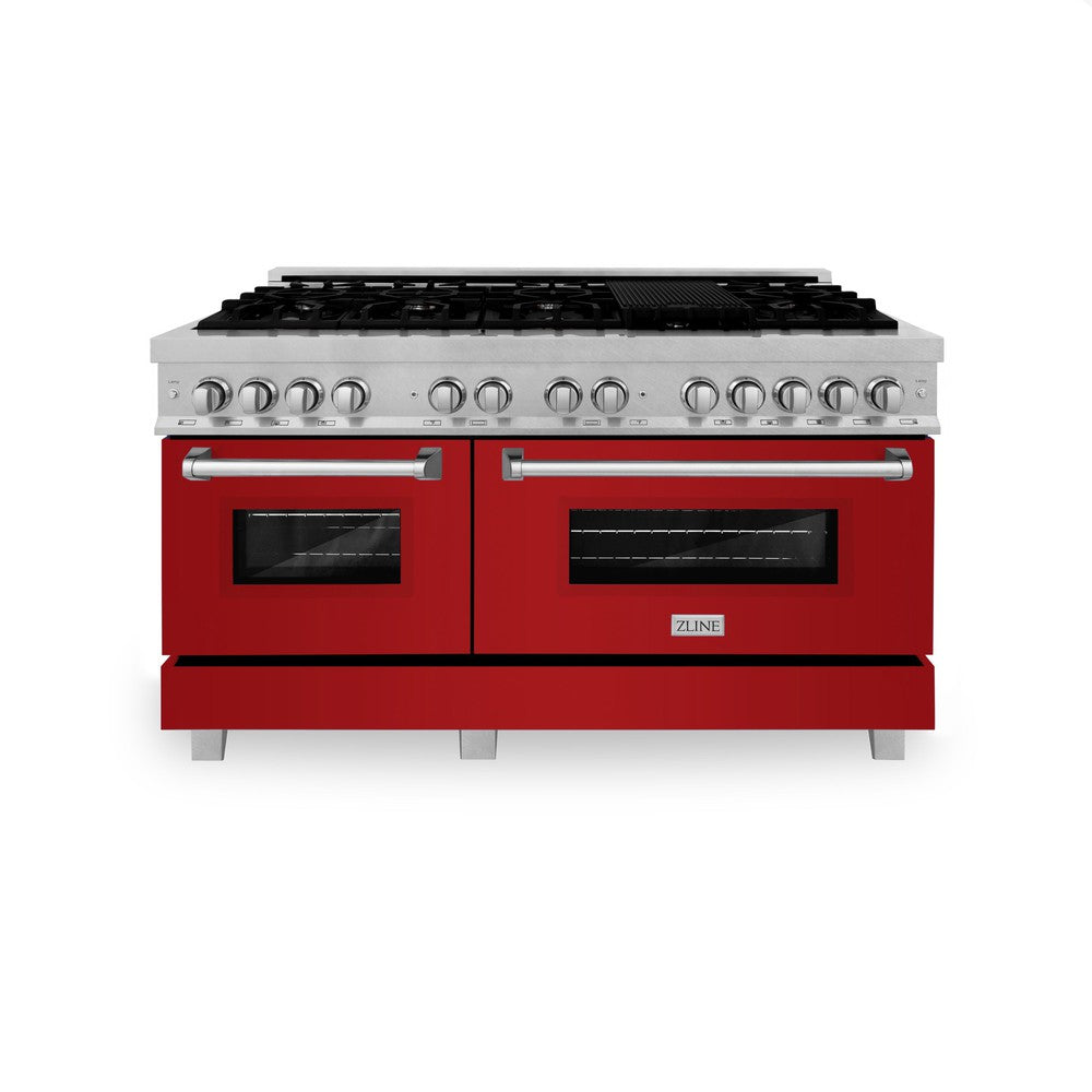 ZLINE 60 in. 7.4 cu. ft. Dual Fuel Range with Gas Stove and Electric Oven in Fingerprint Resistant Stainless Steel (RAS-SN-60)