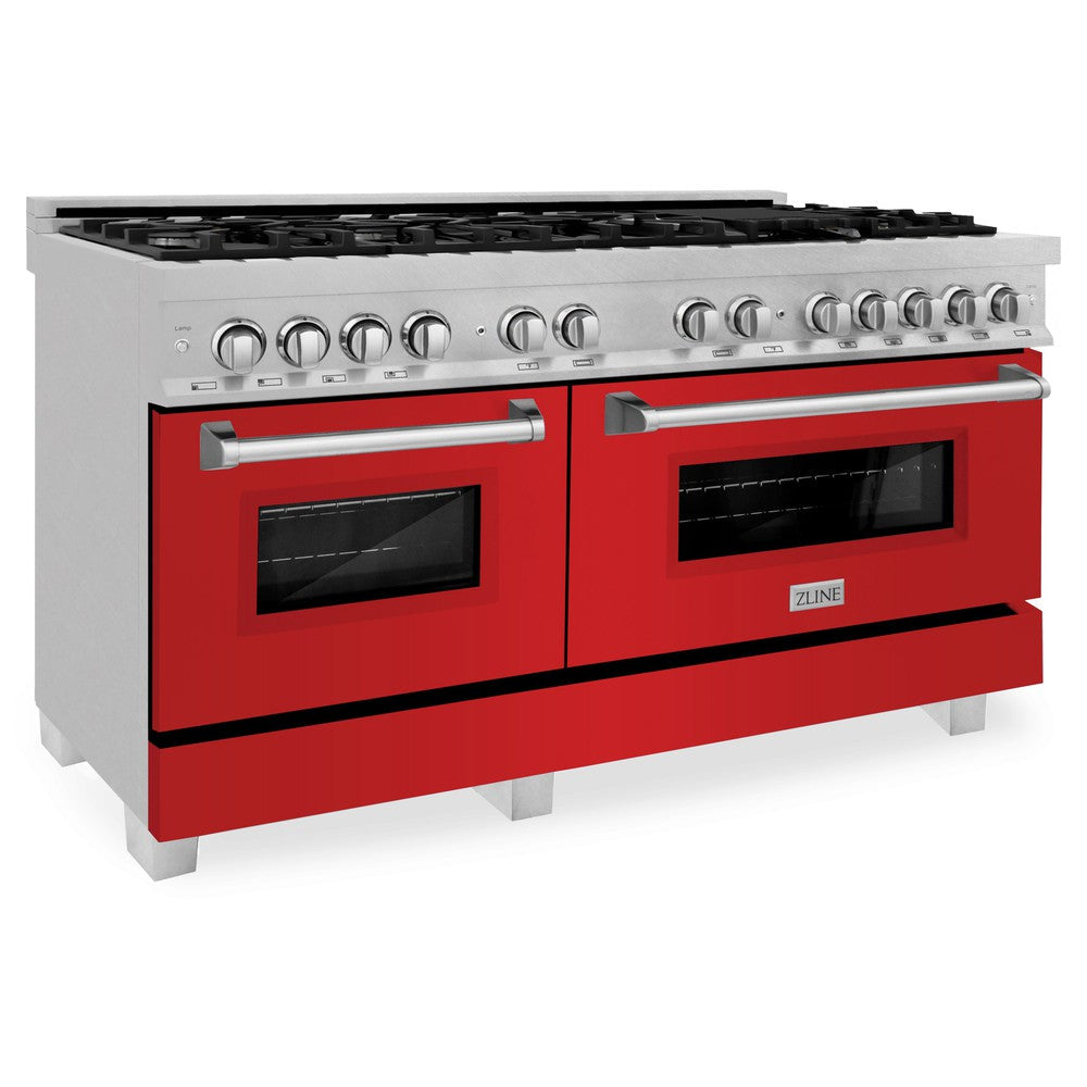 ZLINE 60 in. 7.4 cu. ft. Dual Fuel Range with Gas Stove and Electric Oven in Fingerprint Resistant Stainless Steel (RAS-SN-60)