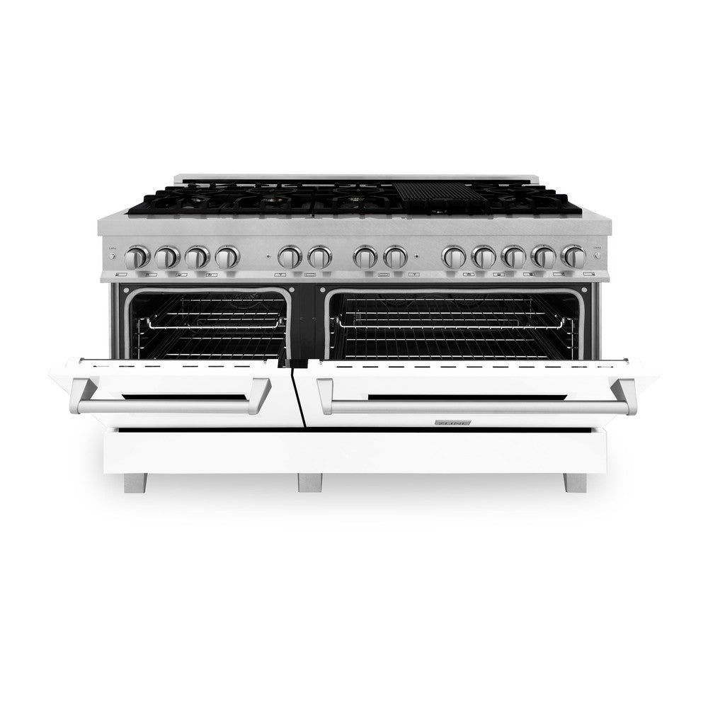 ZLINE 60 in. 7.4 cu. ft. Dual Fuel Range with Gas Stove and Electric Oven in Fingerprint Resistant Stainless Steel (RAS-SN-60)