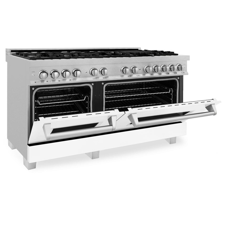 ZLINE 60 in. 7.4 cu. ft. Dual Fuel Range with Gas Stove and Electric Oven in Fingerprint Resistant Stainless Steel (RAS-SN-60)