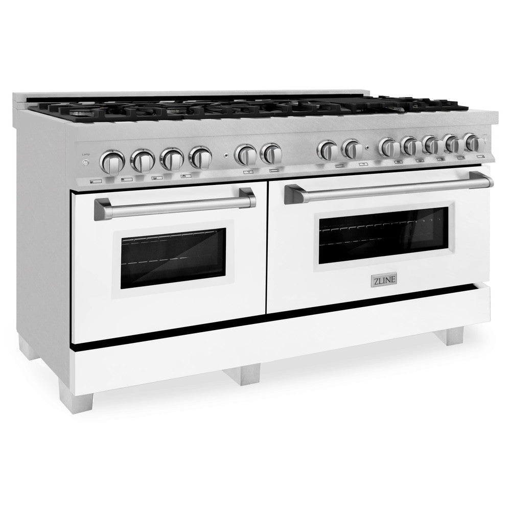 ZLINE 60 in. 7.4 cu. ft. Dual Fuel Range with Gas Stove and Electric Oven in Fingerprint Resistant Stainless Steel (RAS-SN-60)