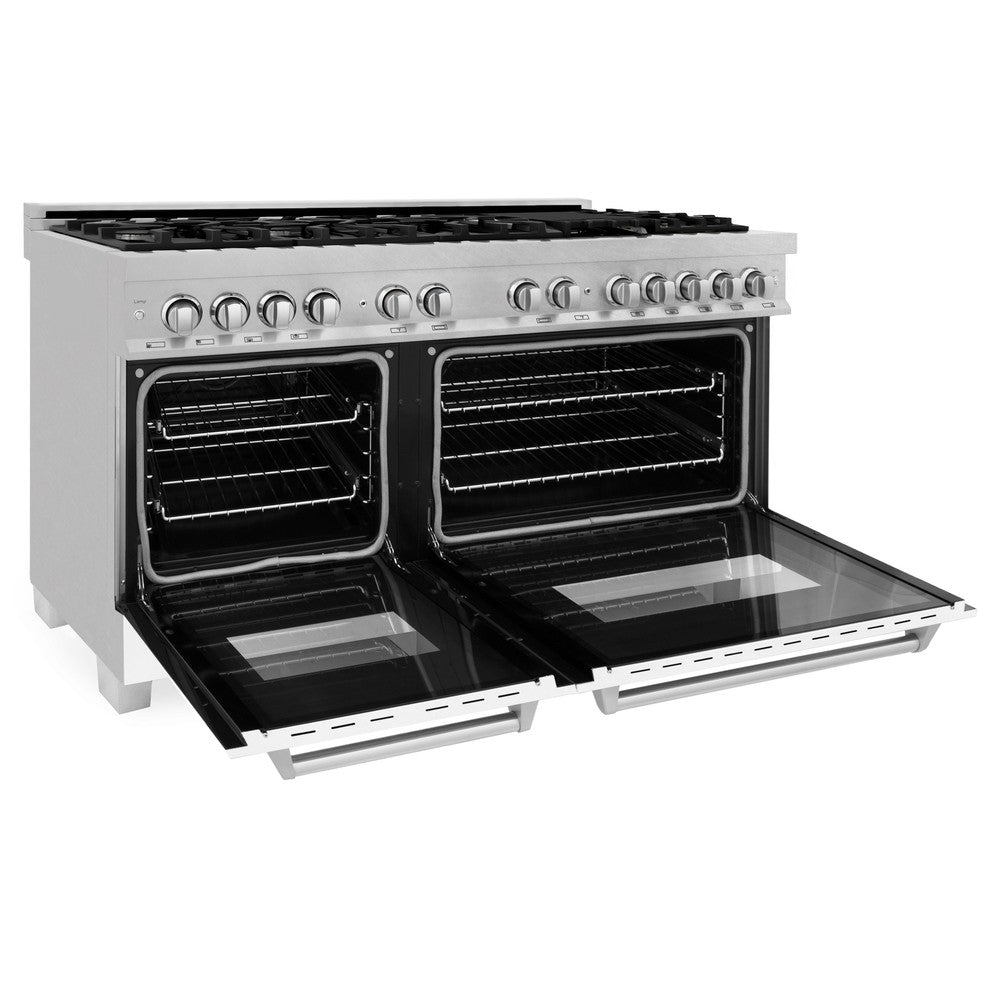 ZLINE 60 in. 7.4 cu. ft. Dual Fuel Range with Gas Stove and Electric Oven in Fingerprint Resistant Stainless Steel (RAS-SN-60)