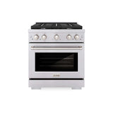 ZLINE 30 in. Kitchen Package with Stainless Steel Gas Range, Range Hood, Microwave Drawer and Tall Tub Dishwasher (4KP-SGRRH30-MWDWV)