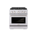 ZLINE 30 in. Kitchen Package with Stainless Steel Gas Range, Convertible Vent Range Hood and Tall Tub Dishwasher (3KP-SGRRH30-DWV)