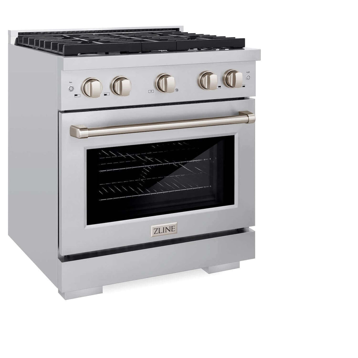 ZLINE Kitchen Package with Refrigeration, 30 in. Stainless Steel Gas Range, 30 in. Convertible Vent Range Hood and 24 in. Tall Tub Dishwasher (4KPR-SGRRH30-DWV)