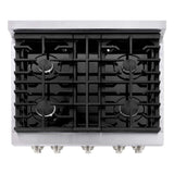 ZLINE 30 in. Kitchen Package with Stainless Steel Gas Range and Convertible Vent Range Hood (2KP-SGRRH30)