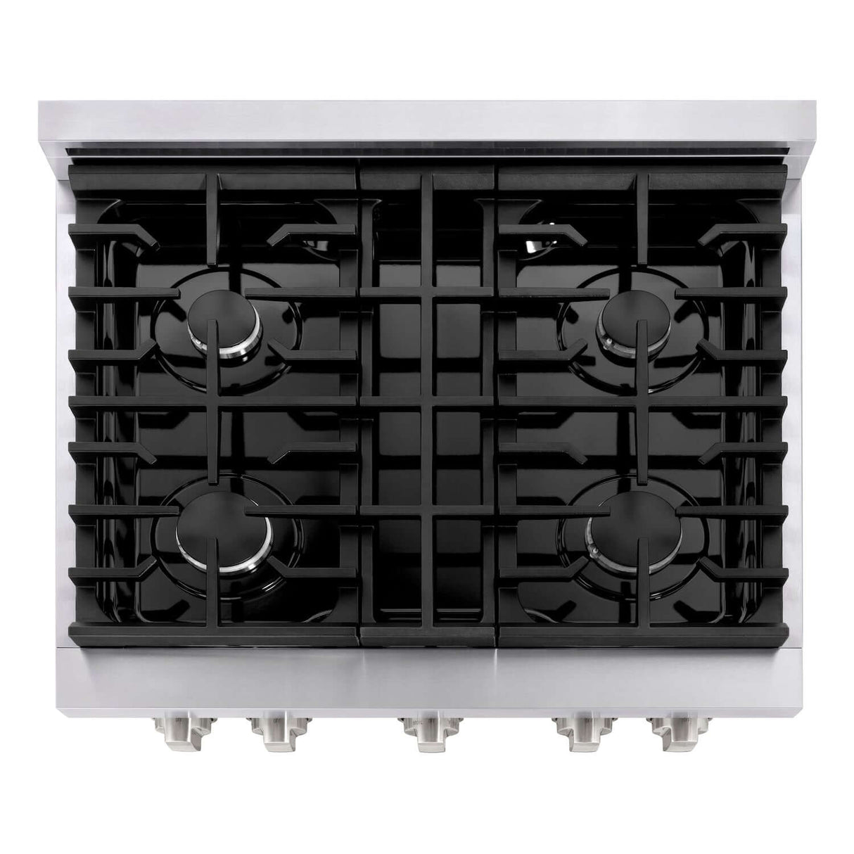 ZLINE 30 in. Kitchen Package with Stainless Steel Gas Range, Convertible Vent Range Hood and Microwave Drawer (3KP-SGRRH30-MW)