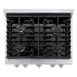 ZLINE 30 in. Kitchen Package with Stainless Steel Gas Range, Convertible Vent Range Hood and Microwave Drawer (3KP-SGRRH30-MW)