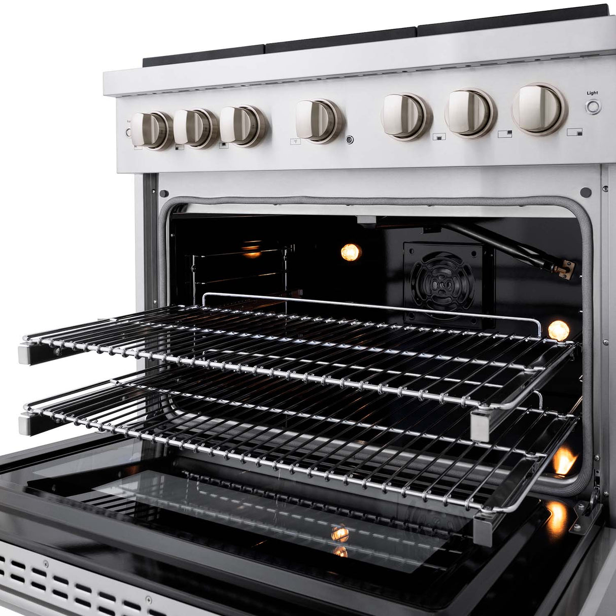 ZLINE 36 in. 5.2 cu. ft. 6 Burner Gas Range with Convection Gas Oven in Stainless Steel (SGR36)