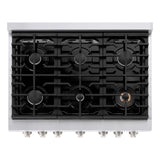 ZLINE 36 in. 5.2 cu. ft. 6 Burner Gas Range with Convection Gas Oven in Stainless Steel (SGR36)