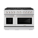 ZLINE 48 in. 6.7 cu. ft. 8 Burner Double Oven Gas Range in Stainless Steel (SGR48)