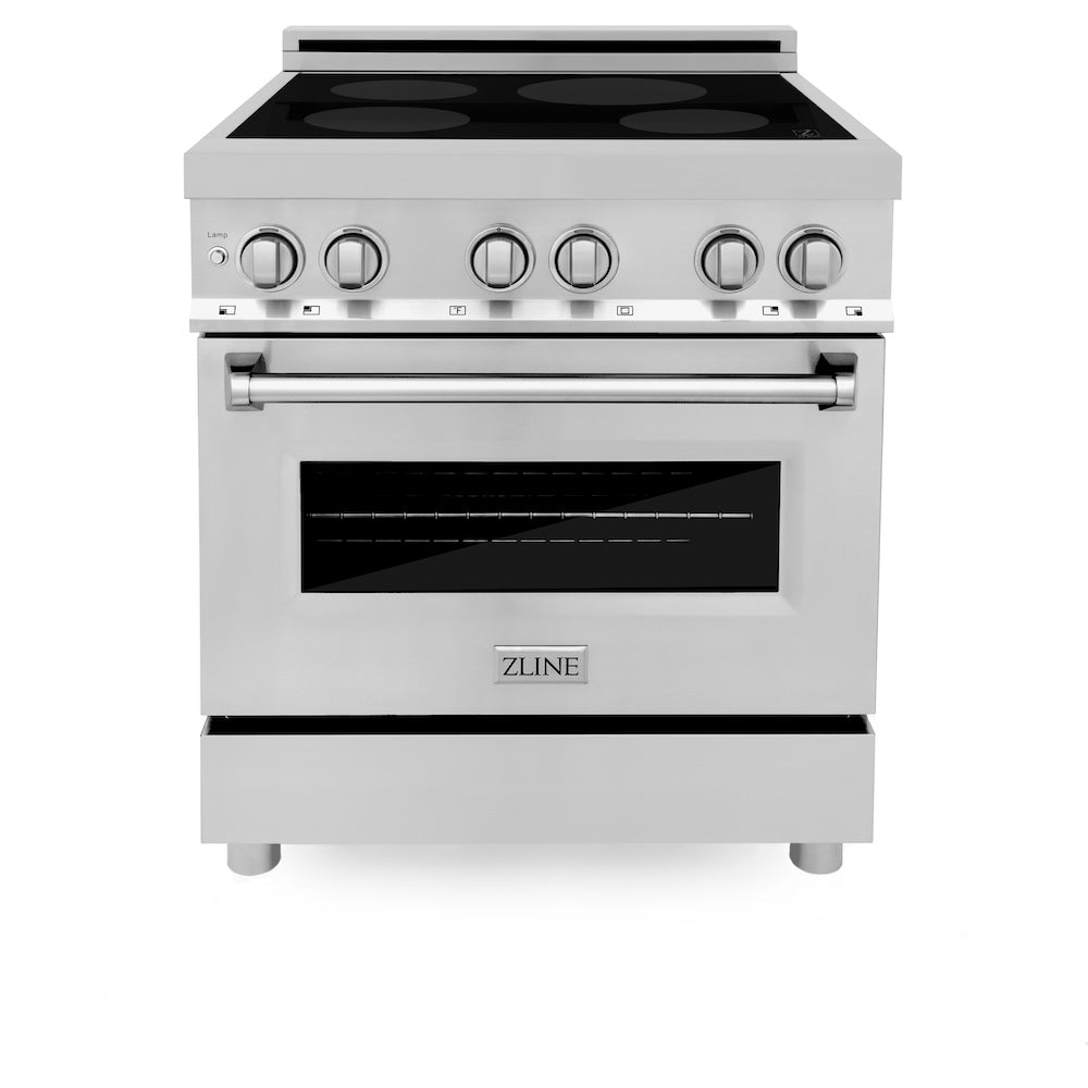 ZLINE 30 in. 4.0 cu. ft. Induction Range with a 4 Element Stove and Electric Oven in Stainless Steel (RAIND-30)