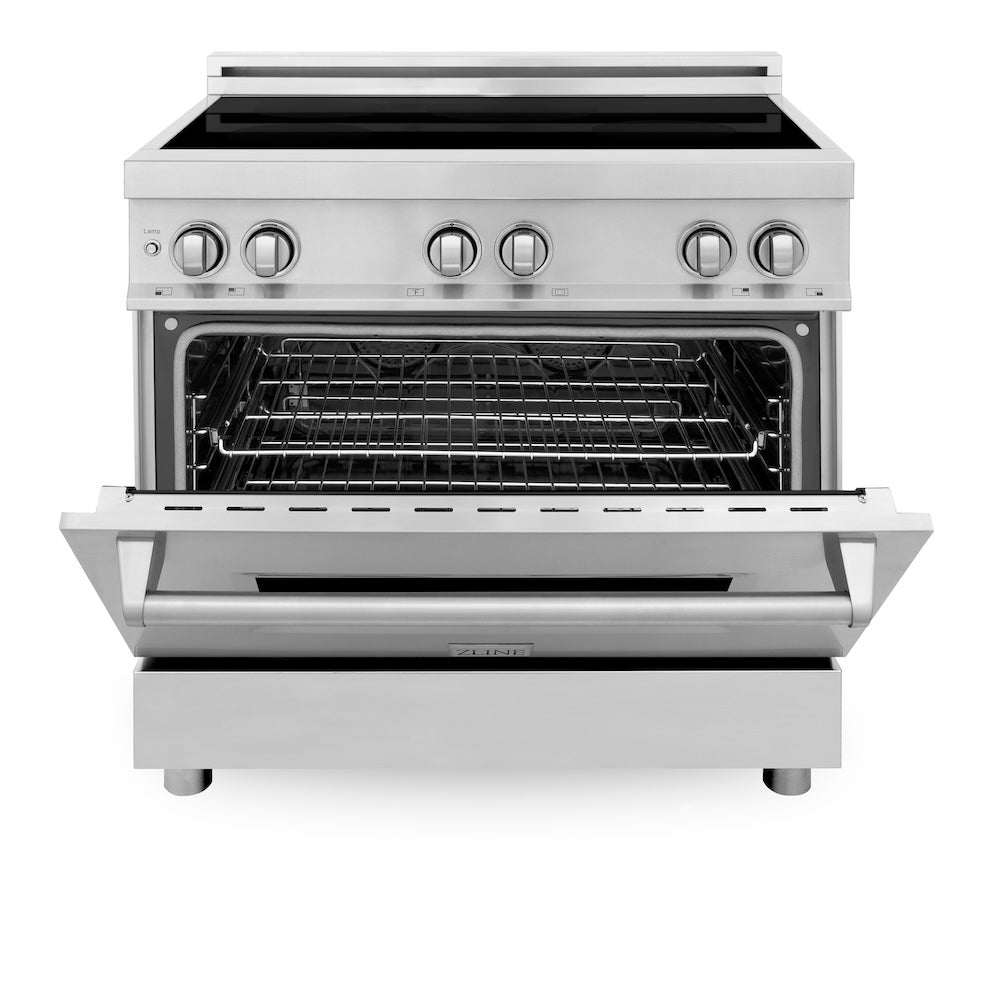 ZLINE 36 in. 4.6 cu. ft. Induction Range with a 4 Element Stove and Electric Oven in Stainless Steel (RAIND-36)