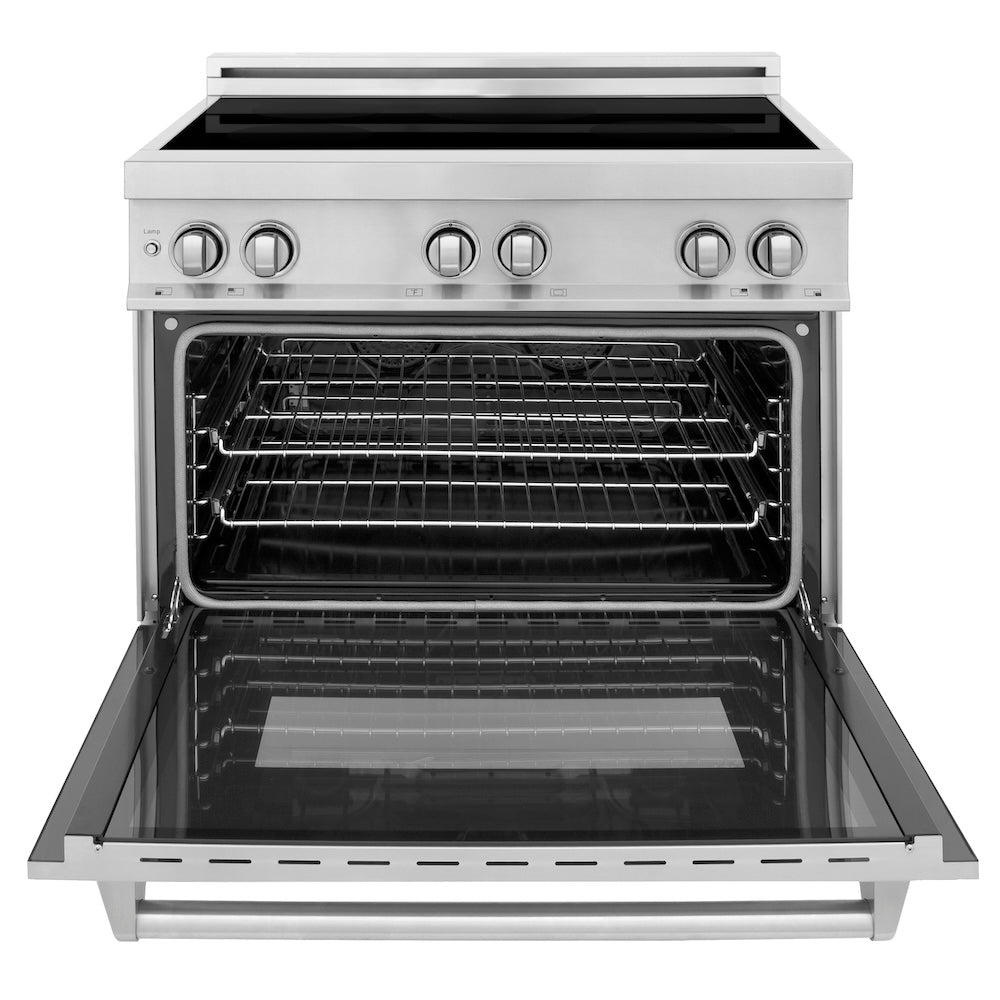 ZLINE 36 in. 4.6 cu. ft. Induction Range with a 4 Element Stove and Electric Oven in Stainless Steel (RAIND-36)