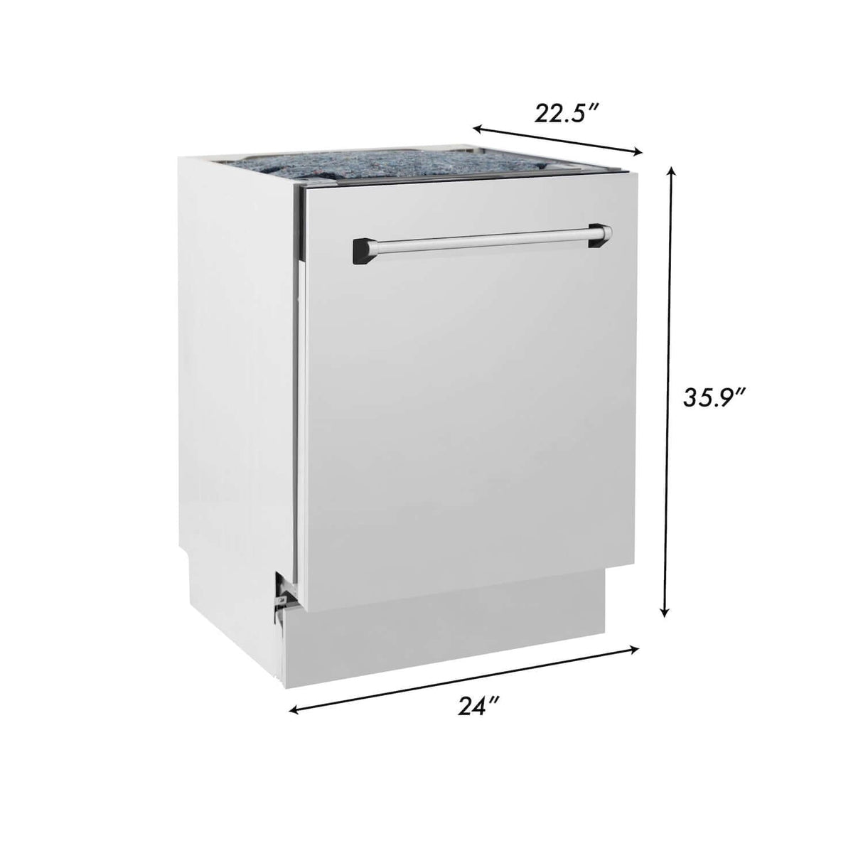 ZLINE Kitchen Package with Refrigeration, 30 in. Stainless Steel Gas Range, 30 in. Traditional Over The Range Microwave and 24 in. Tall Tub Dishwasher (4KPR-SGROTRH30-DWV)