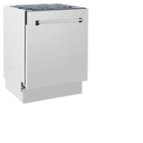 ZLINE Kitchen Package with Refrigeration, 36 in. Stainless Steel Gas Range, 36 in. Convertible Vent Range Hood and 24 in. Tall Tub Dishwasher (4KPR-SGRRH36-DWV)