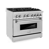 ZLINE 36 in. Dual Fuel Range with Gas Stove and Electric Oven in Stainless Steel (RA36)