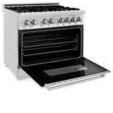 ZLINE 36 in. Kitchen Package with Stainless Steel Dual Fuel Range and Convertible Vent Range Hood (2KP-RARH36)