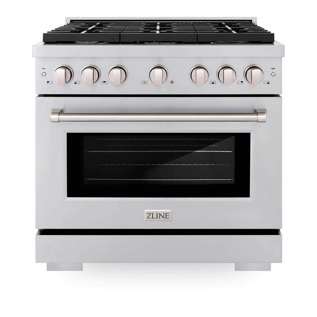 ZLINE 36 in. 5.2 cu. ft. 6 Burner Gas Range with Convection Gas Oven in Stainless Steel (SGR36)